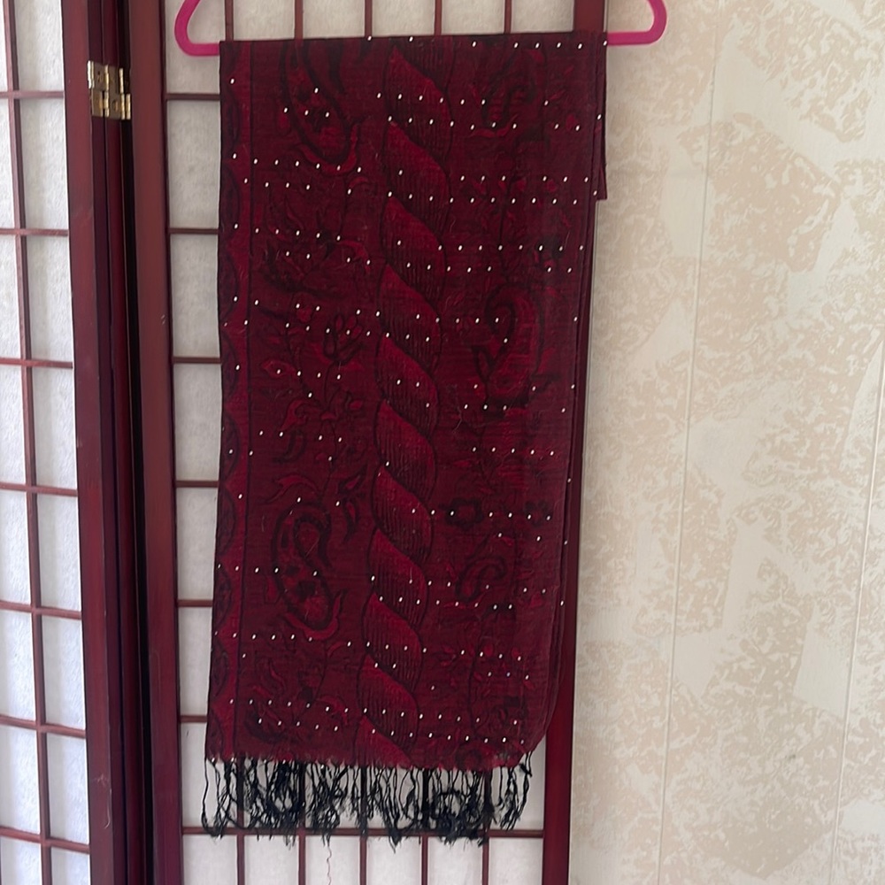 Red and black Scarf